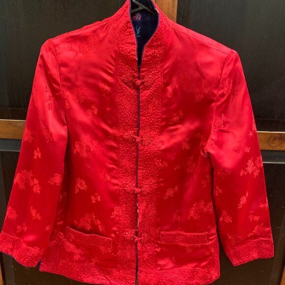 Reversible quilted embroidered Jacket = Size small - Picture 7 of 10